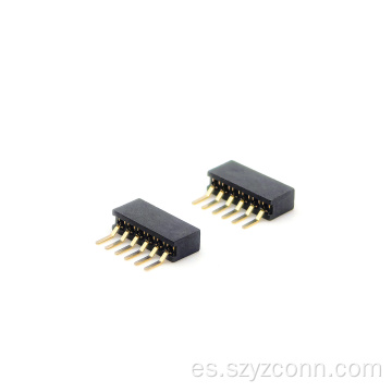 Conector hembra SMT 6P del cabezal de paso de 1,27 mm